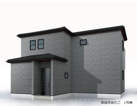 新築/新座市あたご3丁目の外観パース|外観パースです