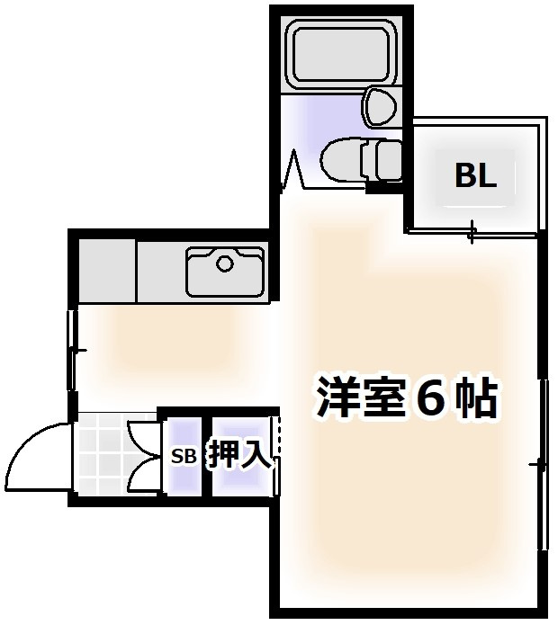 帝塚山ハイツの間取り
