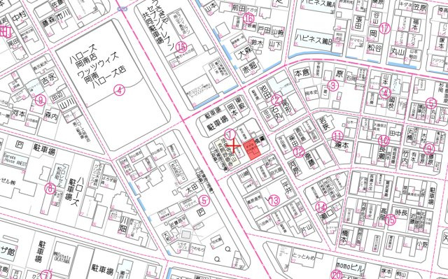 岡山市南区若葉町の地図