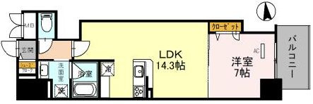 旧ディーグラン北浜東の間取り