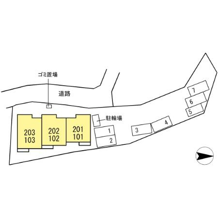 D-ROOM下城野の区画図