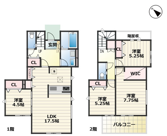 GRAFARE守山区上志段味6期｜名古屋市の戸建ならホームアップの間取り