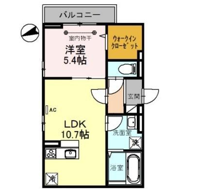 ベルプラージュ魚住の間取り
