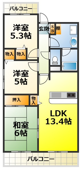 ジョイフル寿の間取り