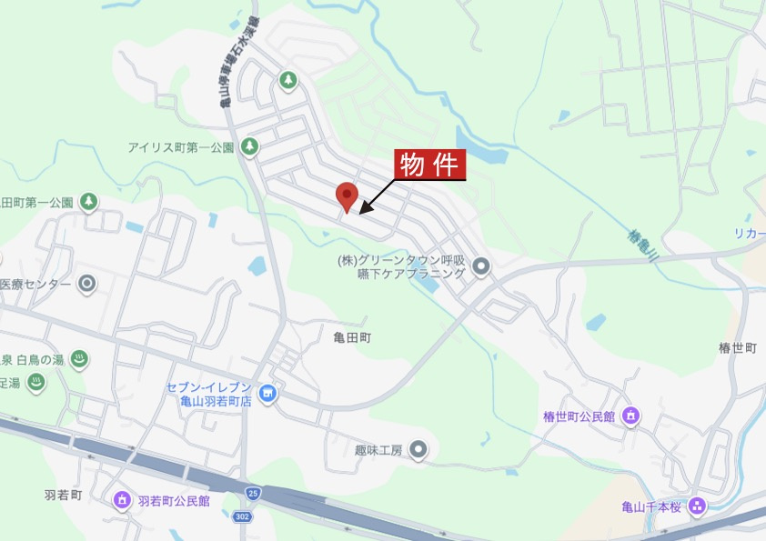 亀山市アイリス町の地図|広域Map