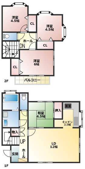 【間取り】 | 相模原市緑区太井　4LDK