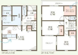 【間取り】 | 新築戸建　神戸市西区王塚台６丁目 | ３ＬＤＫ