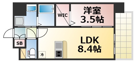 【間取り】 | Luxe玉造南　仲介手数料無料