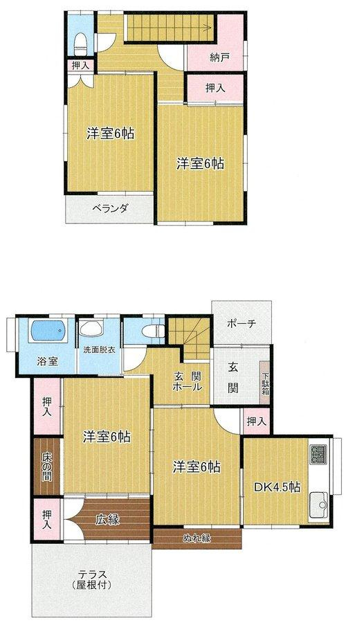 別府市扇山七丁目の間取り