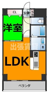 仲介手数料0円！GRANDUKE代官町reversoの間取り