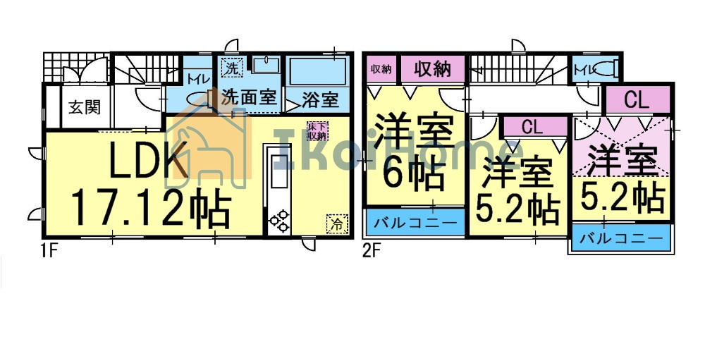 神戸市西区竜が岡５丁目　中古戸建の間取り