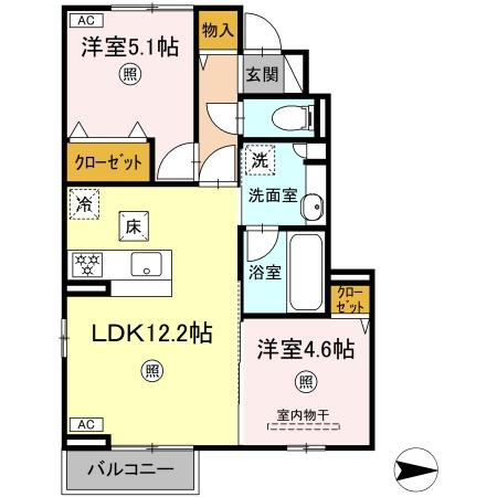D-ROOM下城野の間取り