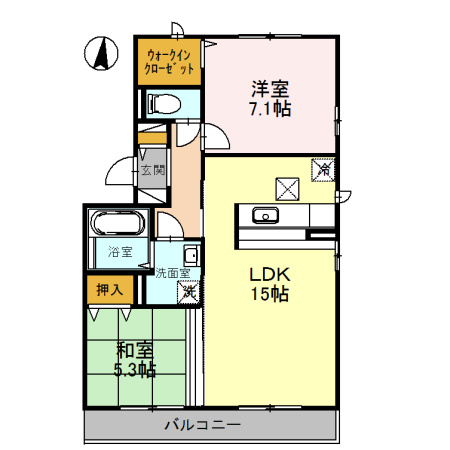 クロスロード2A棟の間取り