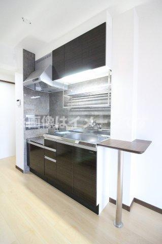 （仮称）都城天神Yマンションのキッチン|キッチンでお料理をお楽しみください