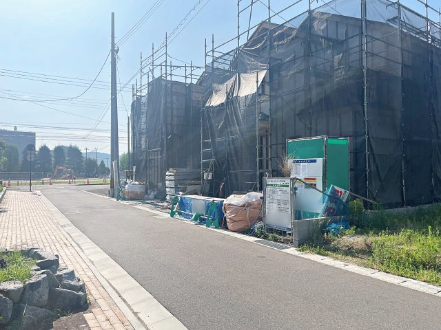 新築戸建・新築建売　福島市宮下町　第四小・第四中の前面道路含む現地写真|前面道路