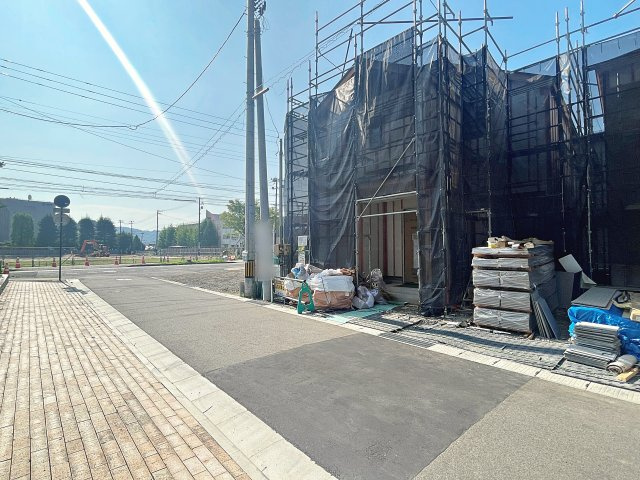 新築戸建・新築建売　福島市宮下町　第四小・第四中の前面道路含む現地写真|前面道路