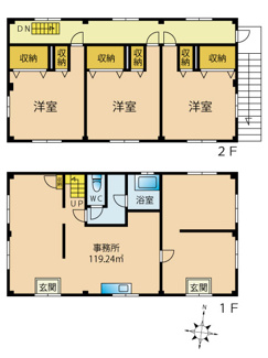 【間取り】 | 成田市地蔵原新田　貸工場・倉庫