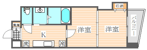 アリビオ博多駅北の間取り|使いやすい間取りです。