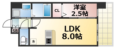 【間取り】 | Luxe玉造南　仲介手数料無料
