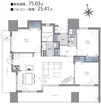 【間取り】 | グランフォーレ西公園ザ・パークサイド☆仲介手数料無料☆