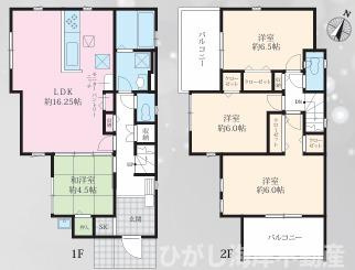 平塚市諏訪町　新築戸建の間取り|南向き　４LDK