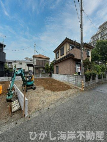 平塚市諏訪町　新築戸建の外観|5月28日撮影　建築中　現地外観