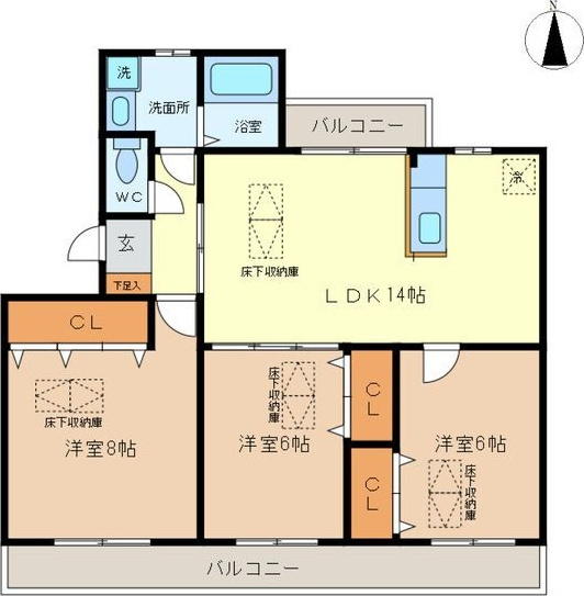 グリーンパーク西端　　刈谷市近郊の賃貸ならクラスホーム刈谷の間取り