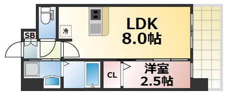 【間取り】 | Luxe玉造南　仲介手数料無料