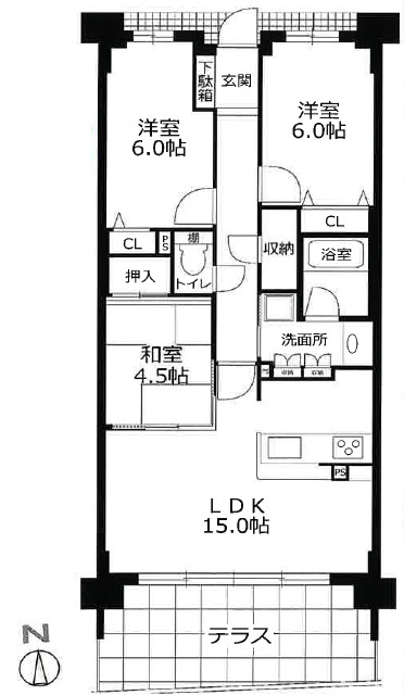 ワコーレ舞子海岸通の間取り|3LDKにテラスまでついていますよ！