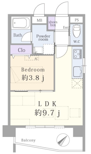 千鳥町アーバンドエルの間取り