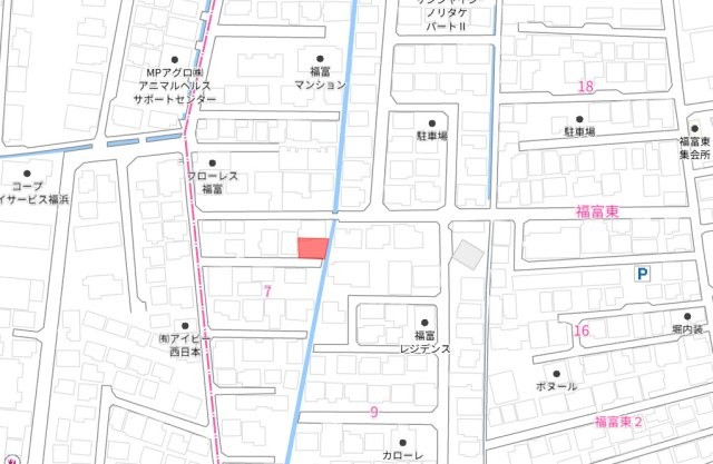 岡山市南区福富東の地図