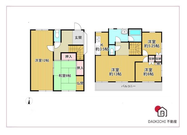 【間取り】 | 熊谷市柿沼　中古戸建