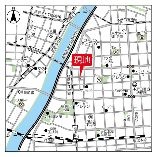 ブラウ本所一丁目の地図