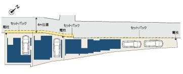 茅ヶ崎市中海岸　新築戸建　全３棟の区画図|対象No1