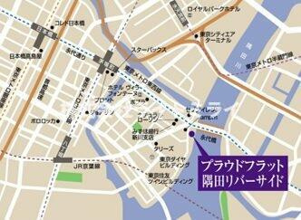 プラウドフラット隅田リバーサイドの地図| 