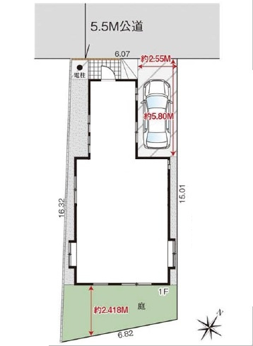 【区画図】 | 狭山市入間川 | 全1棟