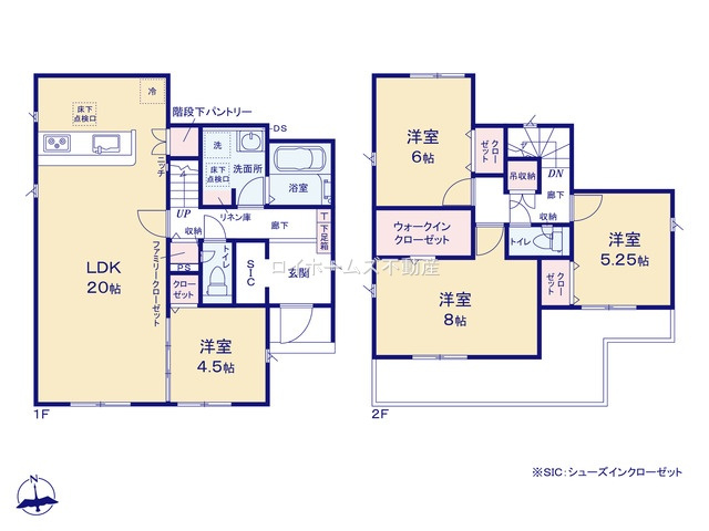 【間取り】 | 犬山市大字羽黒字成海郷57-2『仲介料無料』新築戸建て | 2号棟