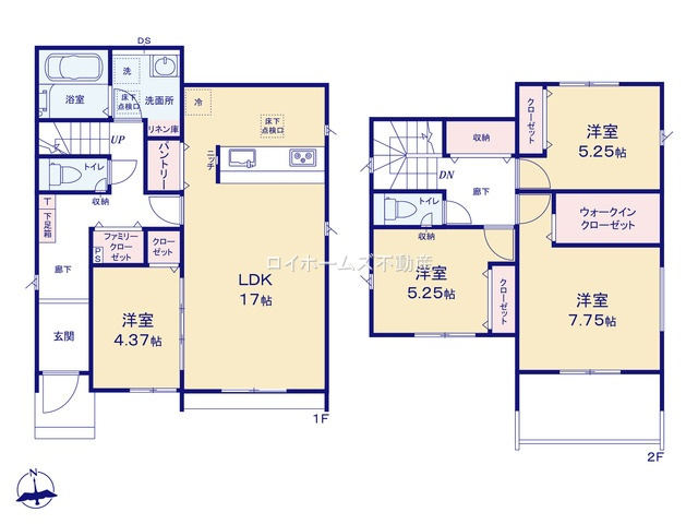 【間取り】 | 犬山市大字羽黒字成海郷57-2『仲介料無料』新築戸建て | 3号棟