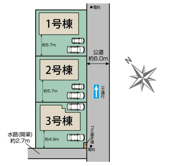 市川市下貝塚3丁目の区画図