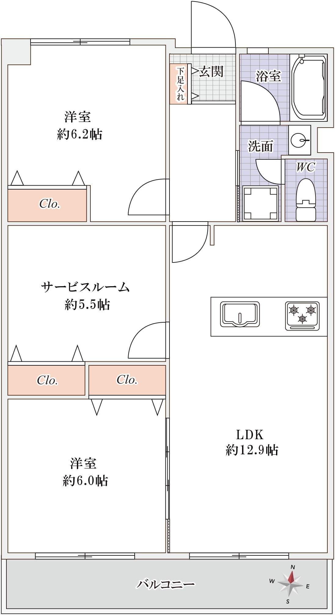 東和ファイナンスの間取り|7階部分・南東向きにつきまして日当たり・通風・眺望良好。新規リノベーション施工が完了いたしましたのでいつでも内覧が可能です。