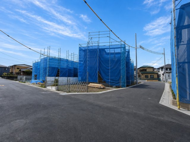 北葛飾郡松伏町松伏　松伏　新築戸建　全9棟の前面道路含む現地写真|前面道路含む現地写真です