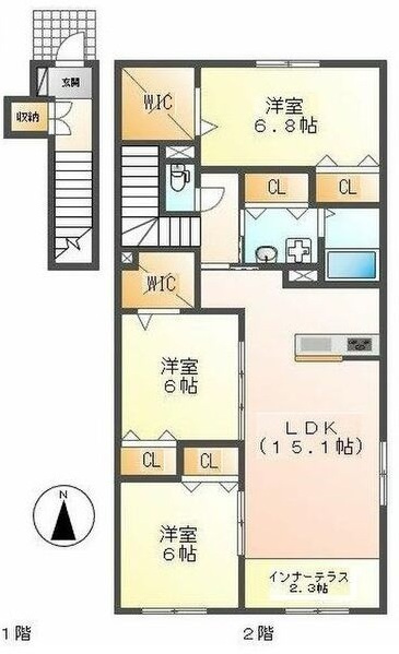 第３センチュリー２１の間取り