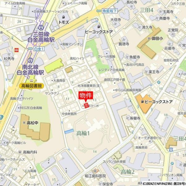 ＣＯＭＰＯＳＩＴＥ高輪の地図