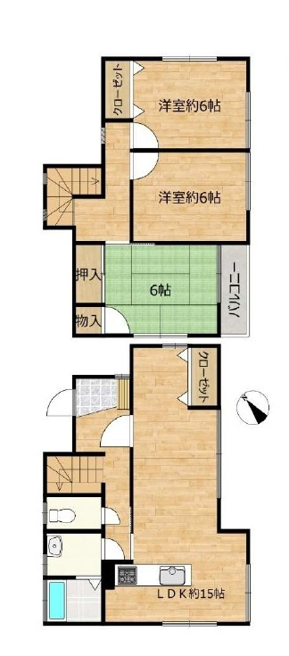 中古戸建　深谷市大谷2846-13（リフォーム住宅）の間取り