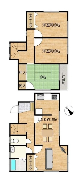 中古戸建　深谷市大谷2846-13（リフォーム住宅）の間取り