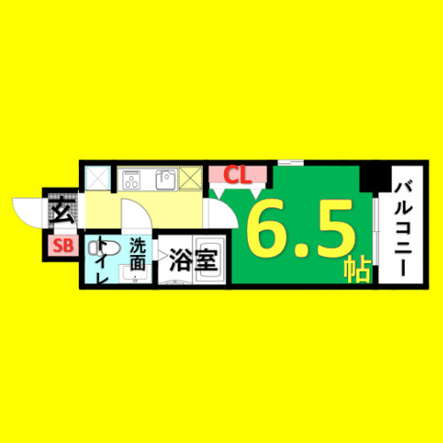 パルティーダ　名古屋市賃貸　仲介手数料無料の間取り