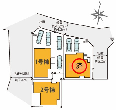 【区画図】 | 海老名市国分北3期 新築戸建 全3棟