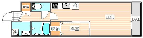 グランフォーレラグゼ博多の間取り|使いやすい間取りです。
