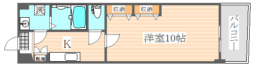 ロイヤルコンフォート渡辺通の間取り|使いやすい間取りです。