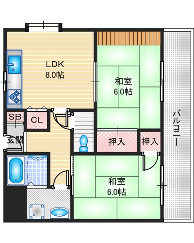 【間取り】 | 東山ハイツ